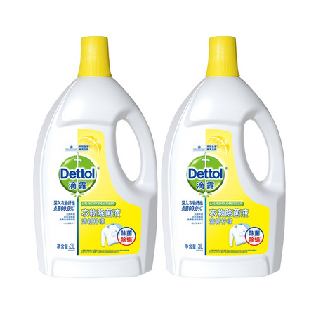 88VIP：Dettol 滴露 衣服除菌液 柠檬 3L*2瓶 *3件