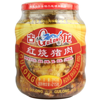 GuLong 古龙食品 红烧猪肉罐头 390g *4件
