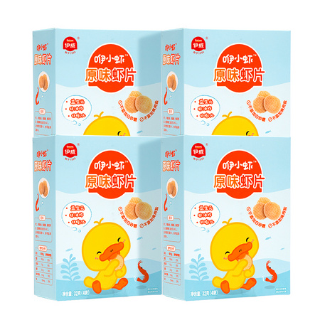 88VIP：Eastwes 伊威 婴儿零食原味虾片32g*4