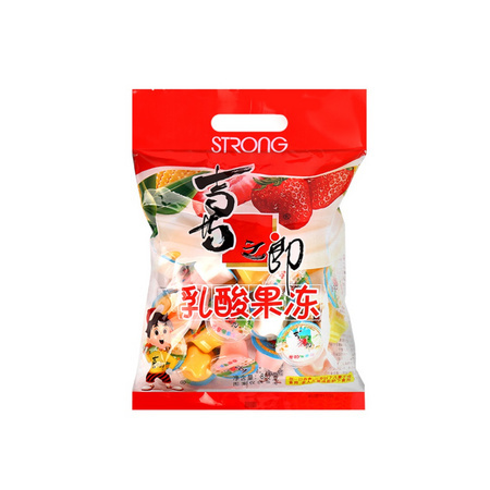 88VIP：喜之郎 乳酸果冻 882g大袋装（牛奶+草莓）*3件+兰雀脱脂纯牛奶1L*12盒