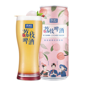 百威英博旗下 Sedrin/雪津 荔枝果味啤酒 310ml*12听