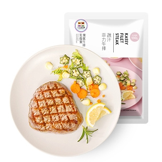小牛凯西 进口原肉整切牛肉 10片 净重1300g
