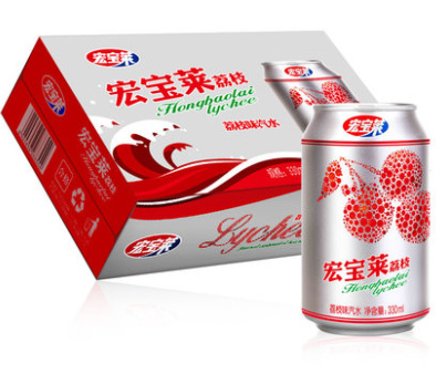 宏宝莱 荔枝味碳酸汽水 330ml*12罐