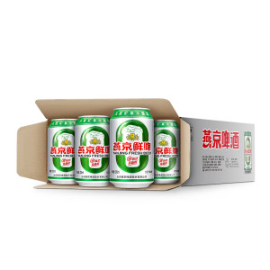 燕京啤酒 10度鲜啤 330ml*24罐 3重除氧更新鲜
