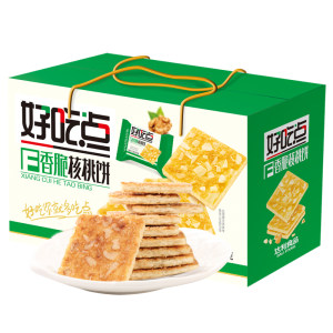 天猫超市 达利旗下 好吃点 香脆核桃饼干 800g/箱 拍5箱64.75元包邮