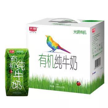 光明 有机纯牛奶 200mL*12盒 *5件
