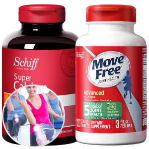 美产 Schiff MoveFree氨糖软骨素 绿瓶 120粒+液体钙软胶囊 120粒