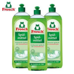 德国进口 Frosch 柠檬浓缩洗洁精 750ml*3瓶 赠稀释瓶