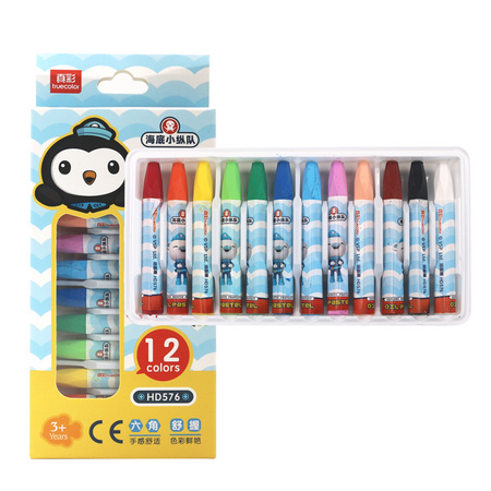 TRUECOLOR 真彩 六角油画棒 12色