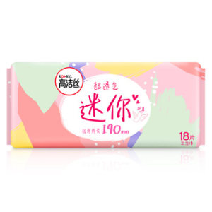 kotex 高洁丝 极薄棉柔迷你护翼卫生巾 190mm 18片 护翼 *3件