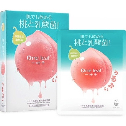 one leaf 一叶子 乳酸菌水润蜜桃面膜 5片 *6件