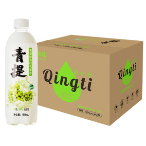 天猫超市 秋林 0糖0脂0卡 青提苏打气泡水 高膳食纤维 450ml*12瓶 拍2件57.9元包邮