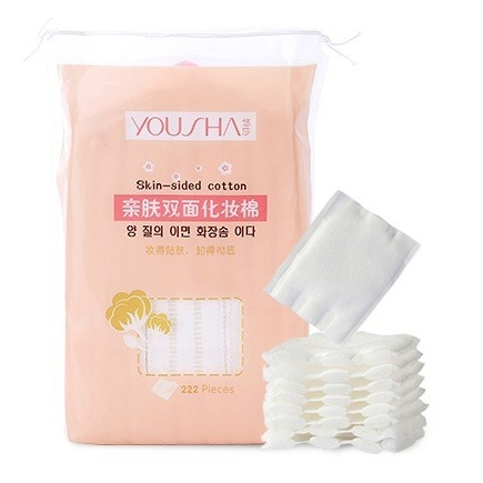 悠莎 袋装厚款化妆棉 222片