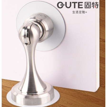 GUTE 固特 3406 强磁吸门器 拉丝色201不锈钢