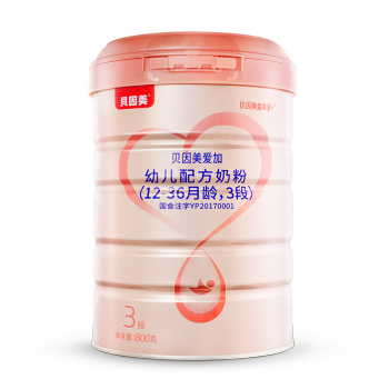 88VIP：BEINGMATE 贝因美 爱加婴儿配方奶粉 3段 800g