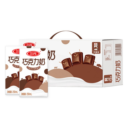88VIP：三元 巧克力牛奶 250ml*24盒 *3件