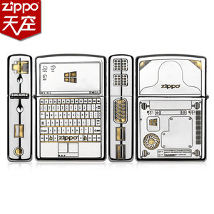 美国原机进口 Zippo 19秋季新款 机械键盘刻花雕刻 16孔防风打火机 279元礼遇价