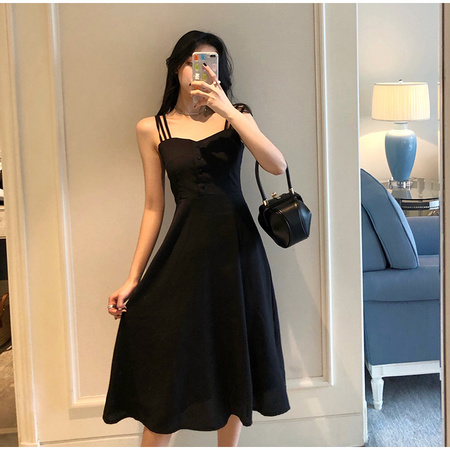 BEEILCHAI 6392 女士吊带连衣裙
