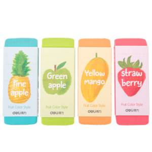 deli 得力 71050A 橡皮擦 水果系列 4块 *9件 +凑单品