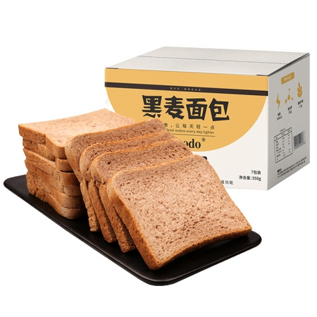 可啦哆 黑麦全麦面包 350g