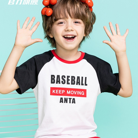 ANTA 安踏 男童透气短袖