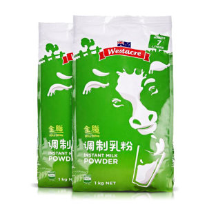 澳洲进口 WESTACRE 全脂奶粉 1kg*2袋