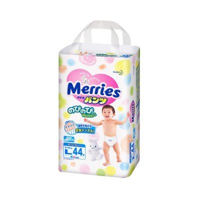 22点开始：Merries 妙而舒 婴儿拉拉裤 L 44片 *4件