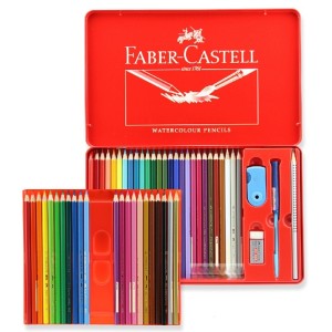 Faber-castell 辉柏嘉 115949 水溶性彩色铅笔 48色 红铁盒
