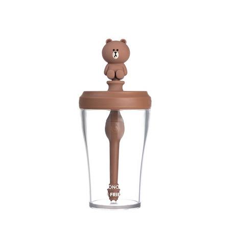 LINE FRIENDS 卡通吸管冷萃水杯 430ml *2件