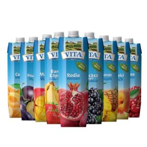 欧洲原装进口 VITA 0脂低卡 100%纯果汁 1L