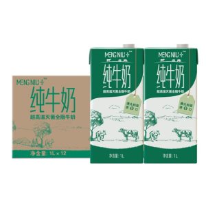 蒙牛 澳洲进口 全脂纯牛奶 1L*12盒 高钙高蛋白