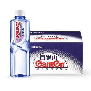 中高端水 百岁山 天然矿泉水 348ml*24瓶