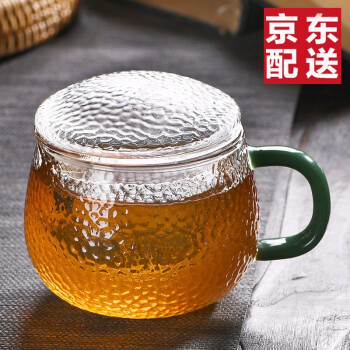 龙兮 锤纹茶水分离杯 300ml *3件