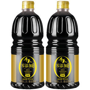 千禾 零添加 御藏本酿生抽酱油 1.28L*2瓶