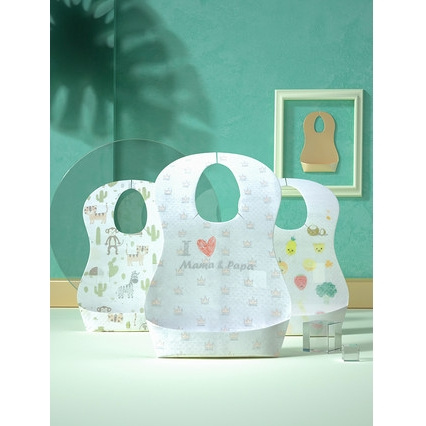 mimicotton 棉花秘密 婴儿一次性围兜围嘴 10片/袋 *3件