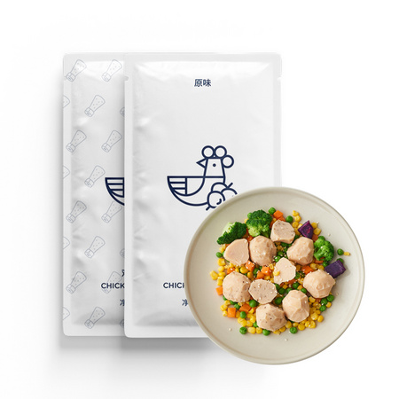 鲨鱼菲特 即食鸡胸肉丸 10袋 共600g