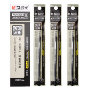 M&G 晨光 AGR640C3 全针管中性笔芯 黑色 0.5mm 20支/盒 *7件