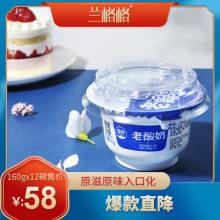 兰格格 低温老酸奶160g*12碗整箱
