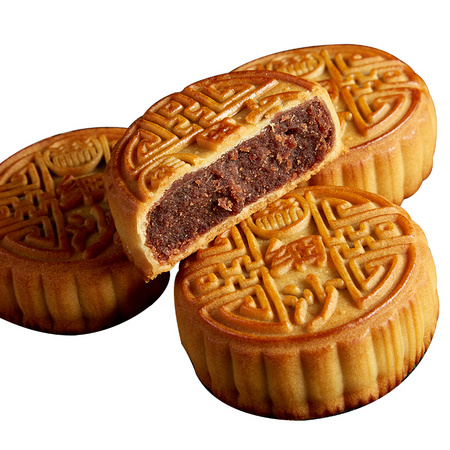 北京稻香村 玫瑰细沙月饼 110g +牛舌饼糕点220g*2袋