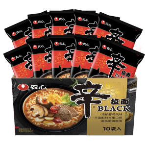 天猫超市 农心 辛拉面 black豚骨拉面 134g*10袋 50.9元包邮