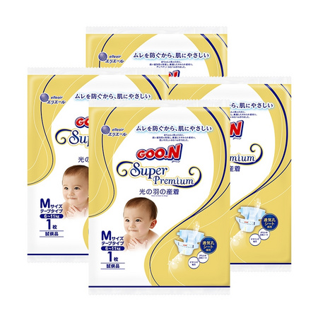 88VIP：GOO.N 大王 光羽系列 婴儿纸尿裤 M4片