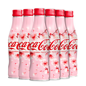 可口可乐 日本进口 樱花限量版 250ml*6瓶