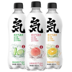 元気森林 0糖0脂0卡路里 白桃/青瓜/卡曼橘味苏打气泡水 480ml*12瓶