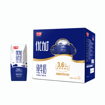 限地区：Bright 光明 优加纯牛奶 200ml*12盒 *4件