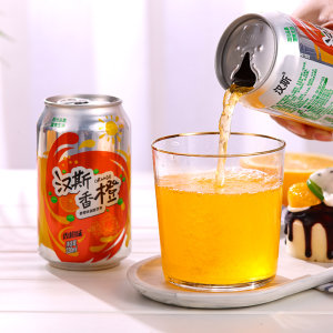 汉斯 香橙碳酸饮料 330ml*12罐