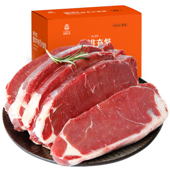 如意三宝 西冷整切调理牛排套餐 750g/套（5片） *3件