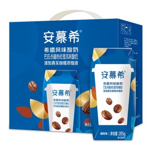 伊利 安慕希 原味希腊酸奶 咖啡味 205g*12盒*4件