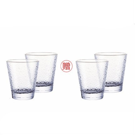 畅安 纯色高款锤纹杯 300ml 4只 *4件