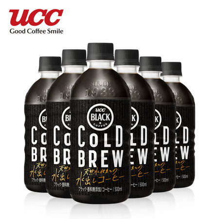 UCC 悠诗诗 无糖冷萃黑咖啡饮料 500ml*6瓶