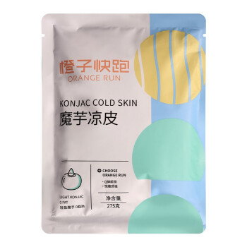 橙子快跑 O脂肪魔芋凉皮 275g*3袋（含调料包）